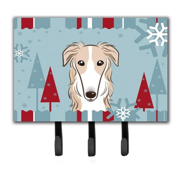 Micasa Winter Holiday Borzoi Leash & Key Holder MI259321